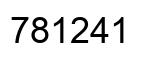 Number 781241 black image