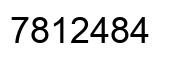 Número 7812484 imagen negro