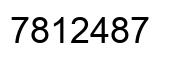 Número 7812487 imagen negro