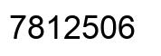 Number 7812506 black image