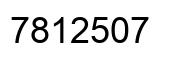 Number 7812507 black image