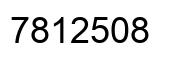 Number 7812508 black image