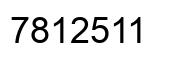 Number 7812511 black image