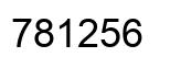 Number 781256 black image