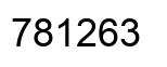 Number 781263 black image