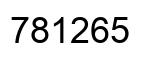 Number 781265 black image