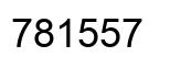 Number 781557 black image