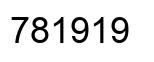 Number 781919 black image