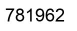 Number 781962 black image