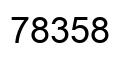 Number 78358 black image