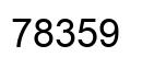 Number 78359 black image