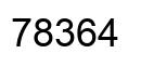 Number 78364 black image