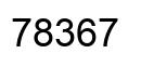 Number 78367 black image