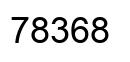 Number 78368 black image