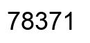 Number 78371 black image