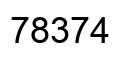 Number 78374 black image