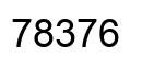 Number 78376 black image