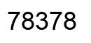 Number 78378 black image