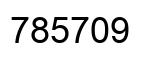 Number 785709 black image