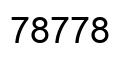 Number 78778 black image
