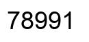 Number 78991 black image