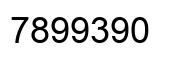 Número 7899390 imagen negro