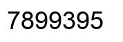 Número 7899395 imagen negro