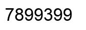 Número 7899399 imagen negro
