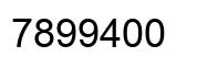 Número 7899400 imagen negro