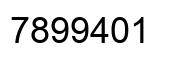 Número 7899401 imagen negro