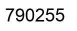 Número 790255 imagen negro
