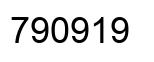 Number 790919 black image