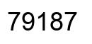 Number 79187 black image
