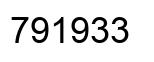Number 791933 black image