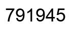 Number 791945 black image