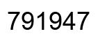 Number 791947 black image