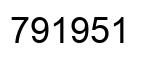 Number 791951 black image