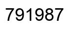 Número 791987 imagen negro