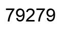 Number 79279 black image