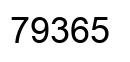 Number 79365 black image