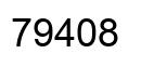 Number 79408 black image