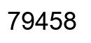Número 79458 imagen negro