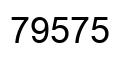 Número 79575 imagen negro