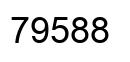 Number 79588 black image