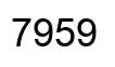 Number 7959 black image
