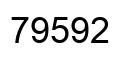 Number 79592 black image