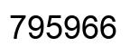 Number 795966 black image