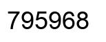 Number 795968 black image