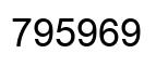 Number 795969 black image