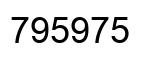 Number 795975 black image